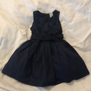 OshKosh navy dress with flowers and bow size 24m